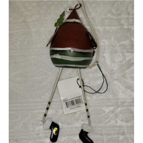 Metal Santa Claus Christmas Tree Ornament Saint Nick Happy Holidays Decorations - Picture 6 of 8